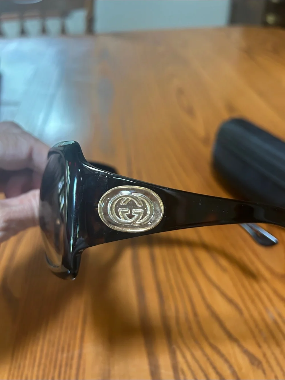 Gucci Oversized Brown Frame Wrao-around Sunglasses with Brown Gradient Lenses